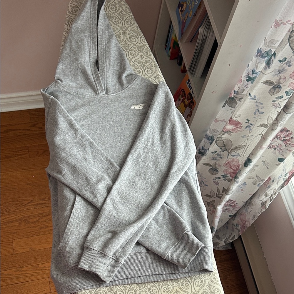 New Balance Light Gray Pullover Hoodie
